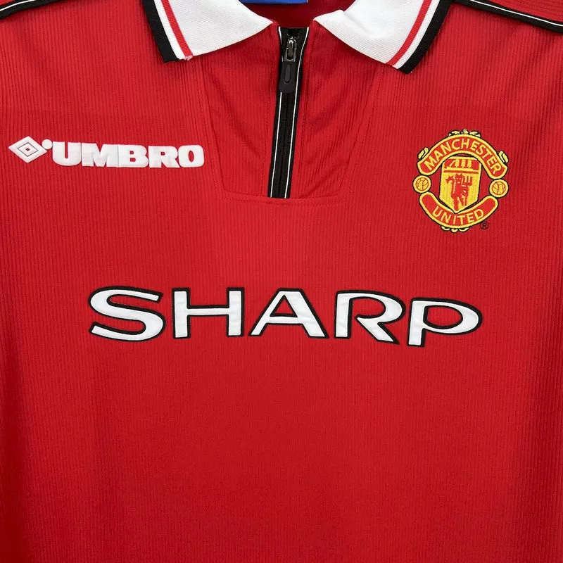 Maillot Domicile Rétro Manches Longues Manchester United 1998/99