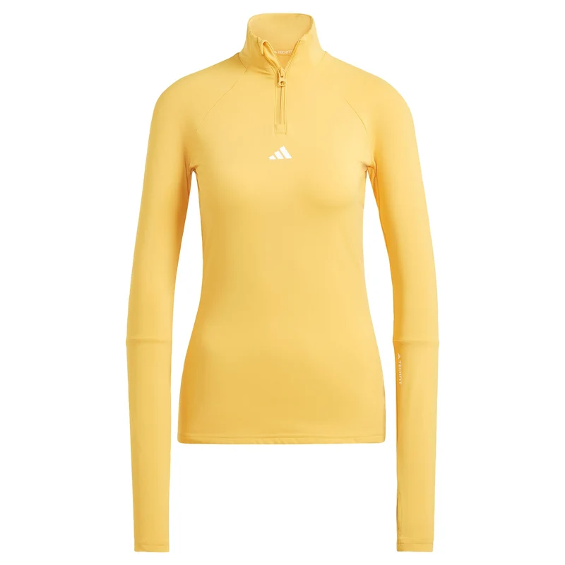 adidas Womens Techfit COLD.RDY 1/4 Zip Long Sleeve Training T