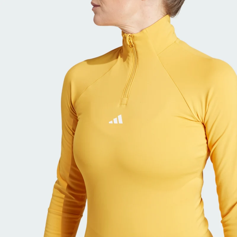 adidas Womens Techfit COLD.RDY 1/4 Zip Long Sleeve Training T