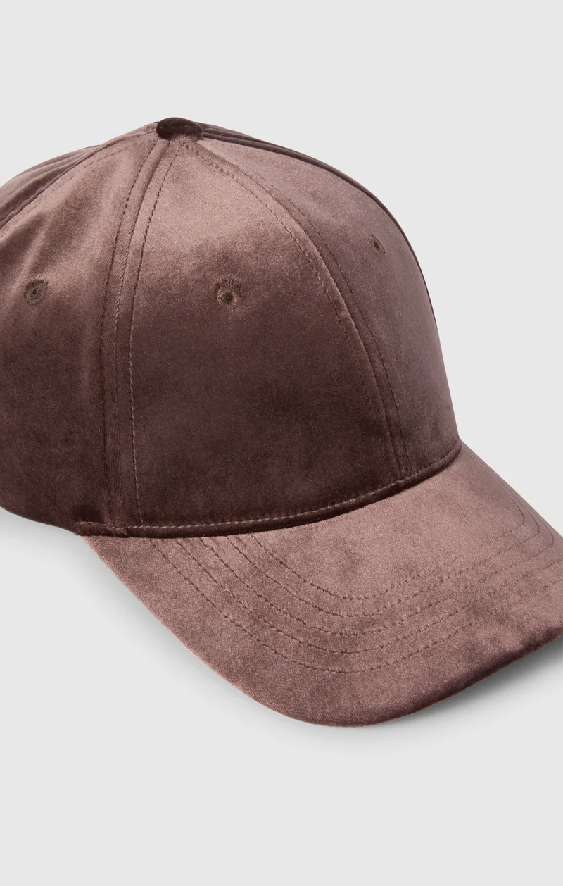 Velour Knit Baseball Cap