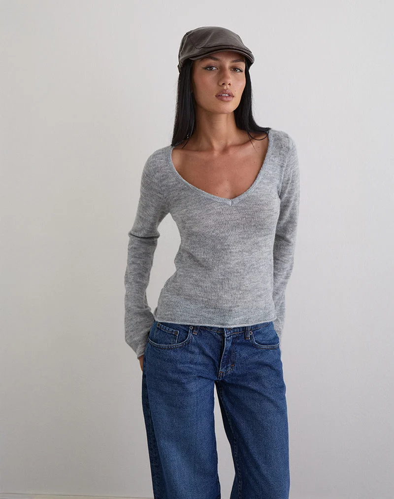 Casquette plate en PU brun foncé