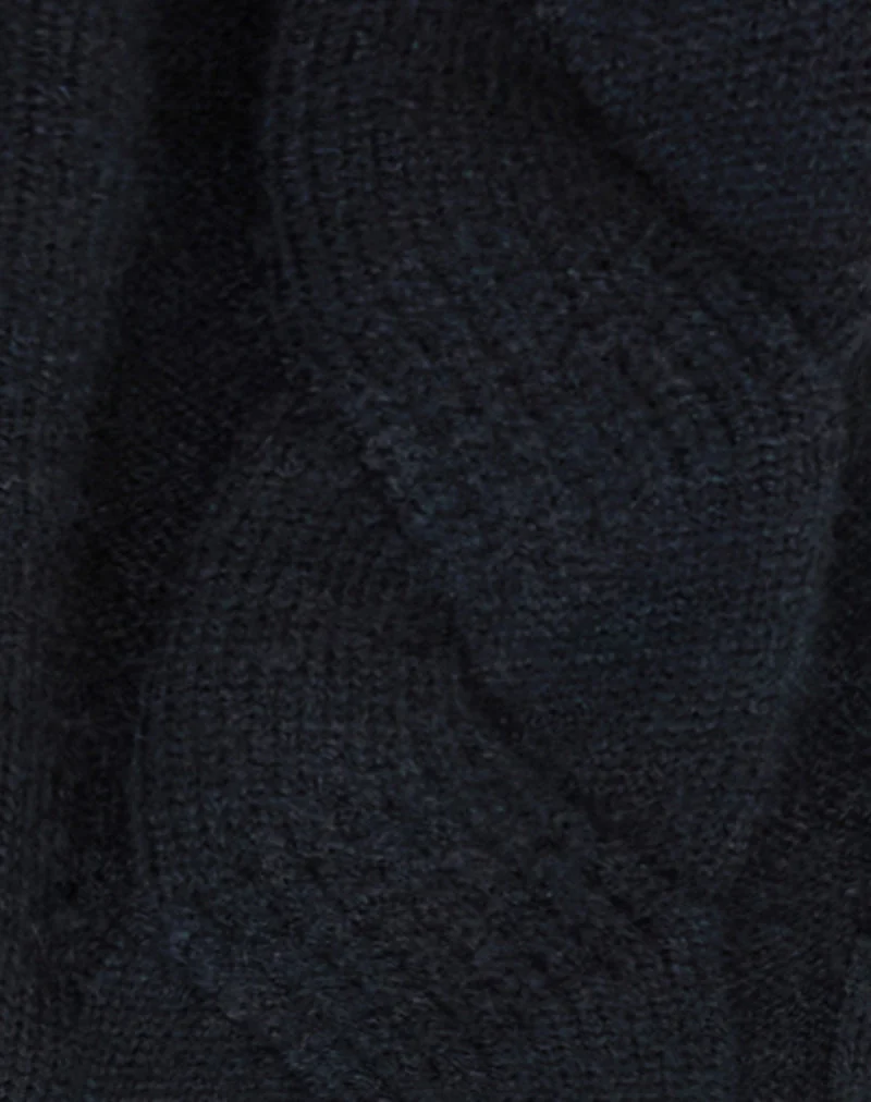 Bonnet à capuche en tricot noir
