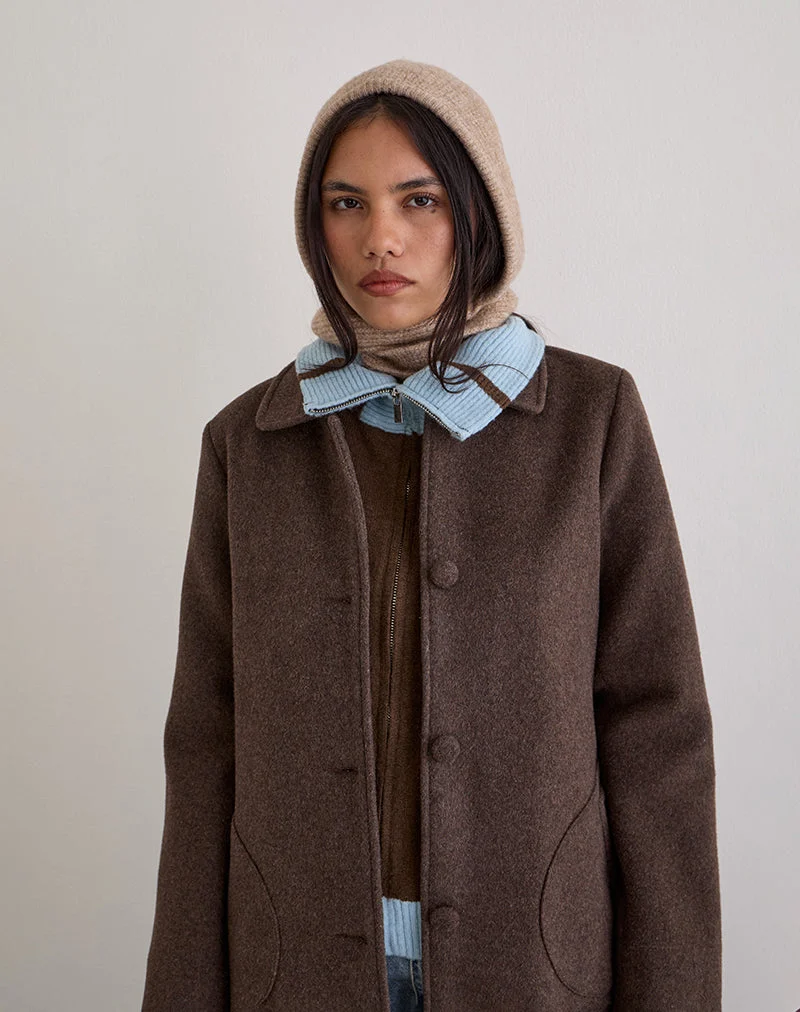 Bonnet en tricot beige