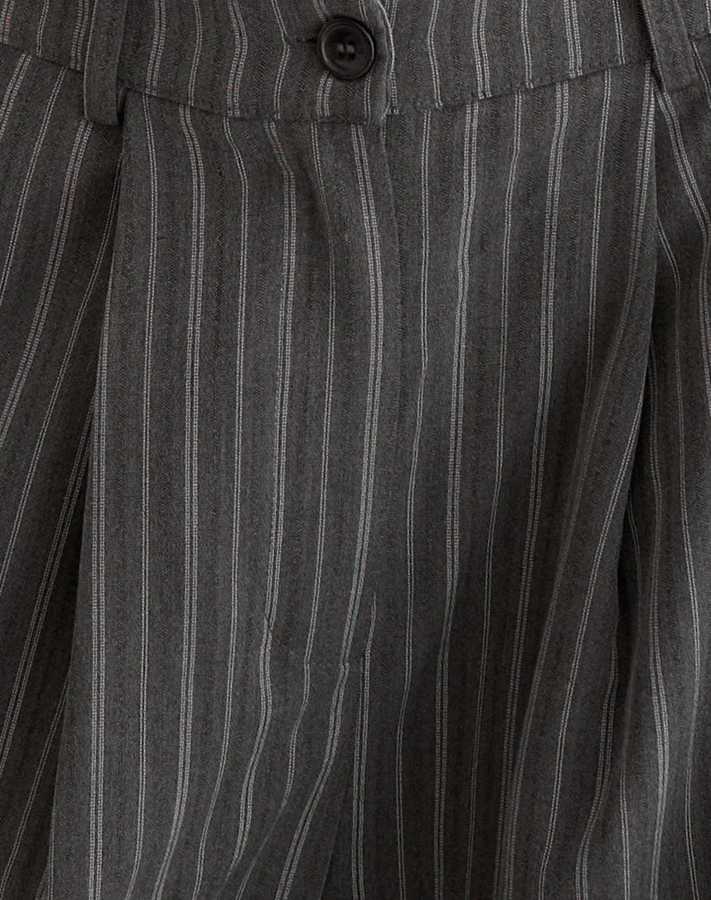Short Asha en pinstripe anthracite