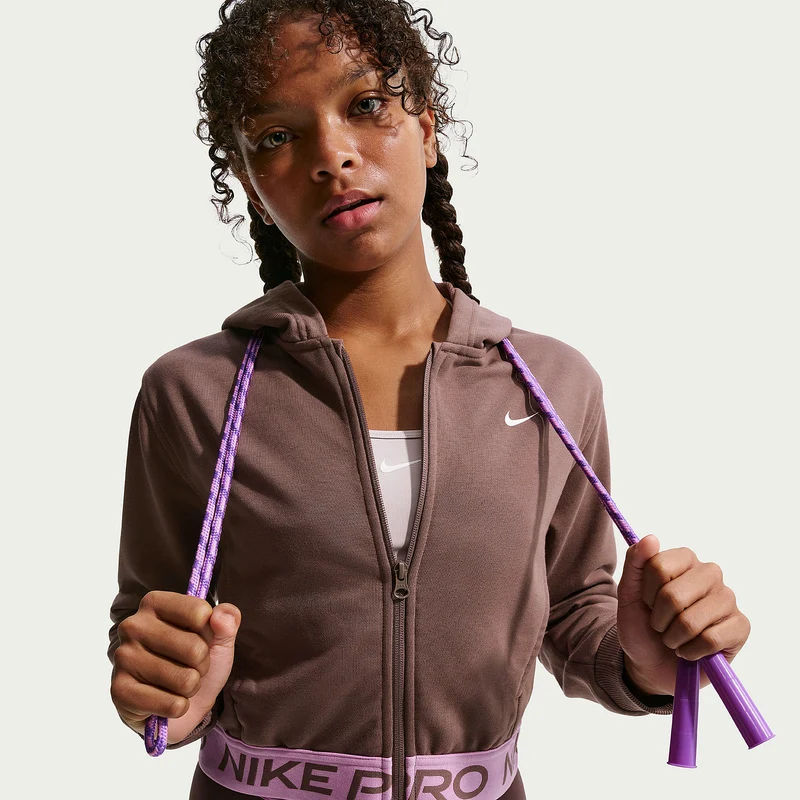 Nike Pro Fleece Older Kids Dri-FIT Full-Zip Hoodie (8-15Y)