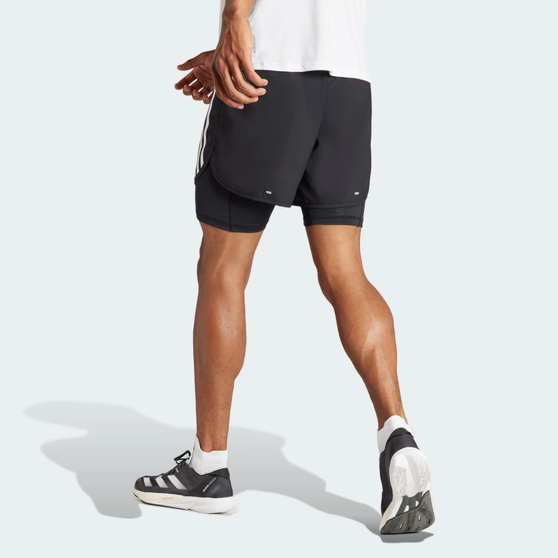 adidas Men Short 2 en 1 Own the Run 3 bandes