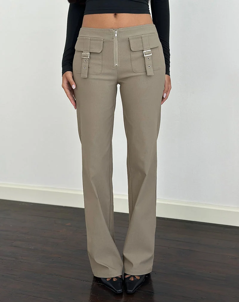 Pantalon à poches Maite, Tailoring Taupe