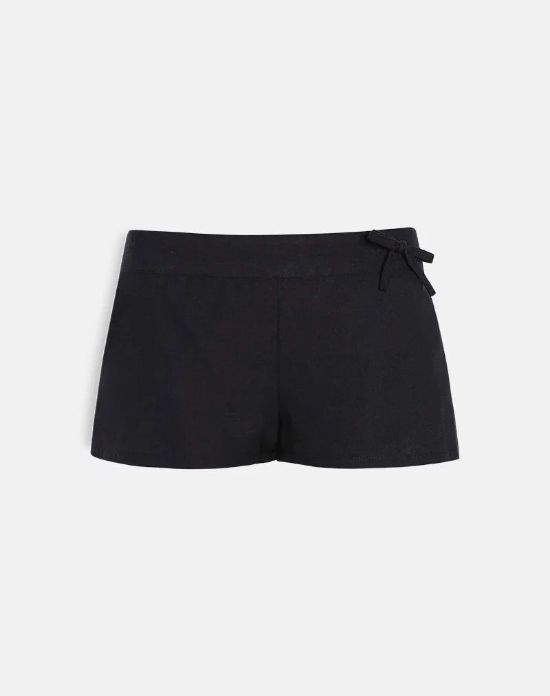 Short à cravate Blazy en noir