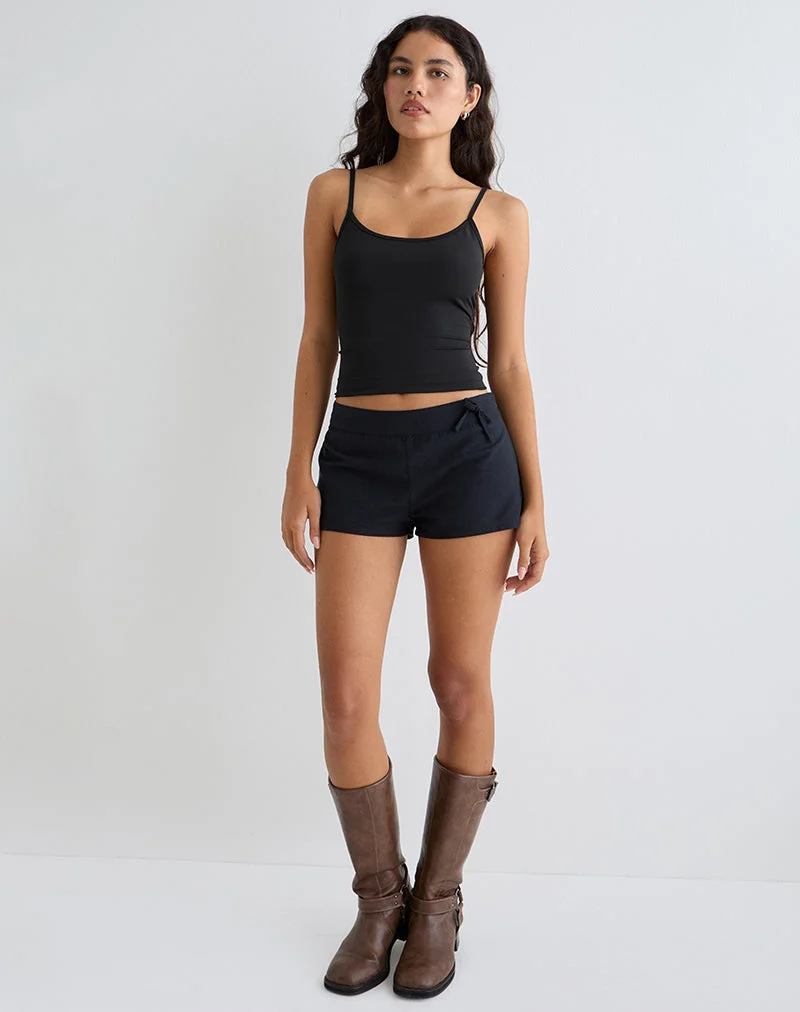 Short à cravate Blazy en noir