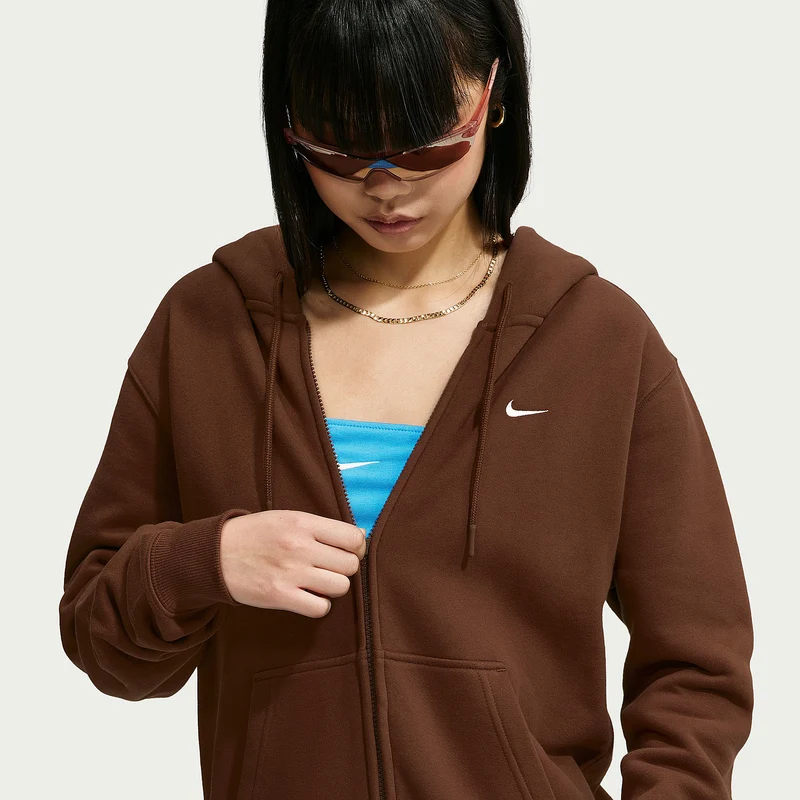 Nike Sportswear Womens Studio Fleece Full Zip Hoodie