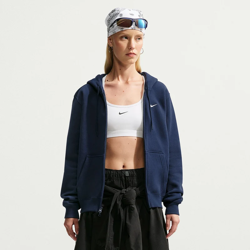 Nike Sportswear Womens Studio Fleece Full Zip Hoodie