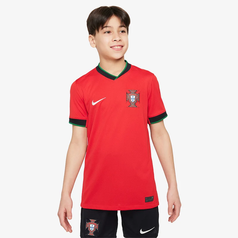 Maillot Domicile Nike Portugal 2024 Dri-FIT Stadium SS pour Enfant