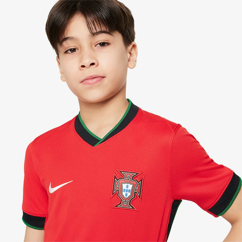 Maillot Domicile Nike Portugal 2024 Dri-FIT Stadium SS pour Enfant