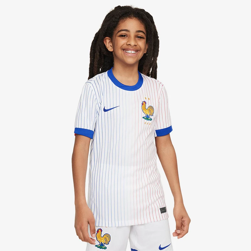 Maillot Extérieur Nike France 2024 Dri-FIT Stadium SS pour Enfant