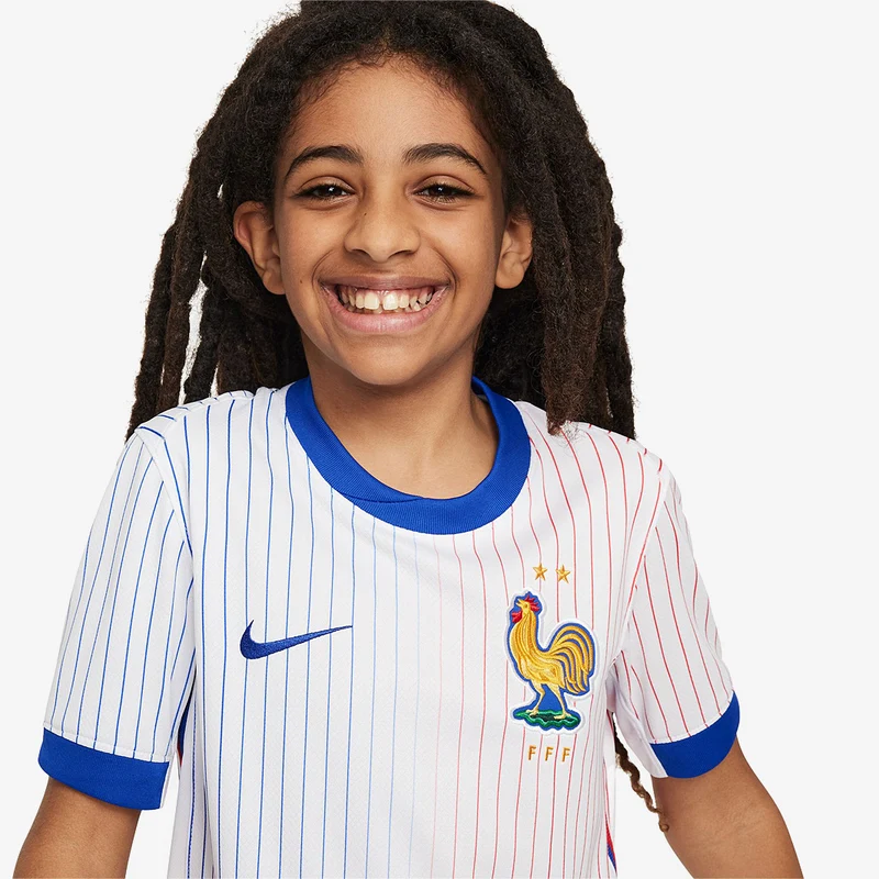 Maillot Extérieur Nike France 2024 Dri-FIT Stadium SS pour Enfant