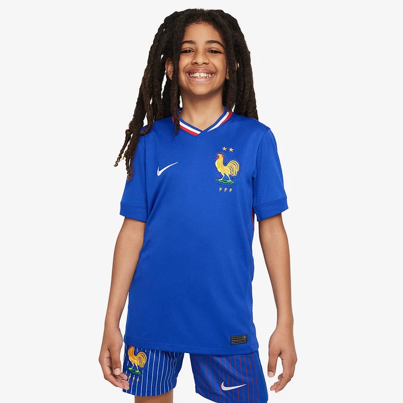 Maillot Domicile Nike France 2024 Dri-FIT Stadium SS pour Enfant