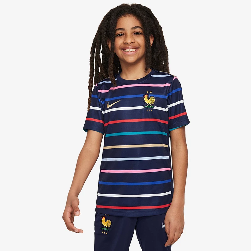 Haut Domicile Nike France 2024 Dri-FIT Academy Pro Pré-Match SS pour Enfant