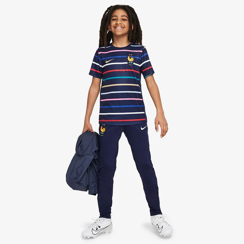 Haut Domicile Nike France 2024 Dri-FIT Academy Pro Pré-Match SS pour Enfant