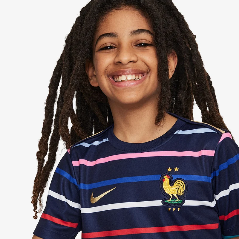 Haut Domicile Nike France 2024 Dri-FIT Academy Pro Pré-Match SS pour Enfant