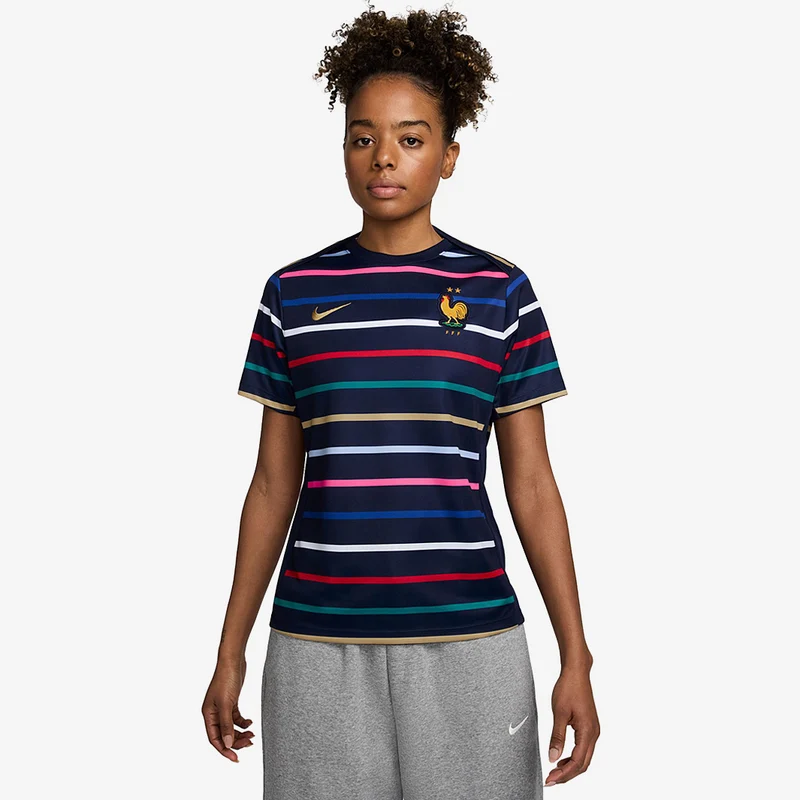 Haut Domicile Nike France 2024 Dri-FIT Academy Pro Pré-Match SS pour Femme