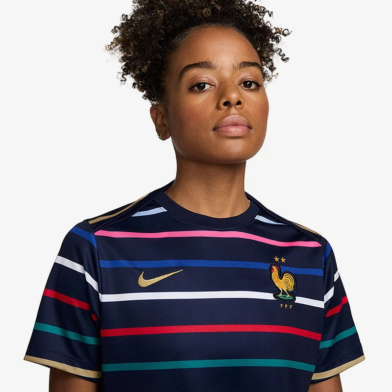 Haut Domicile Nike France 2024 Dri-FIT Academy Pro Pré-Match SS pour Femme