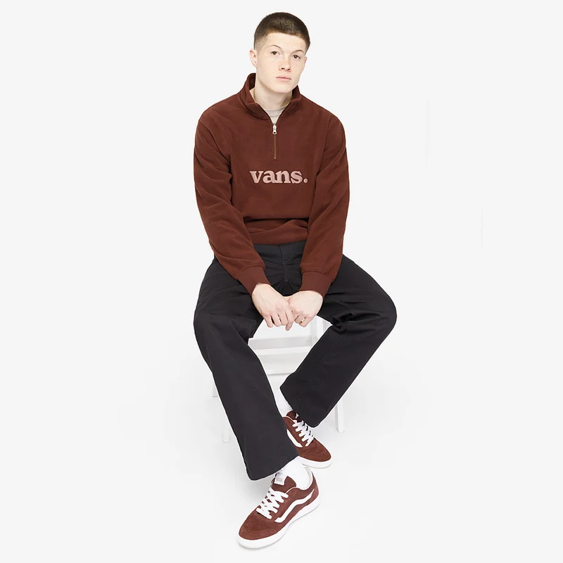 Sweat Vans Lowered Loose Polar Fleece Fermeture Éclair 1/4