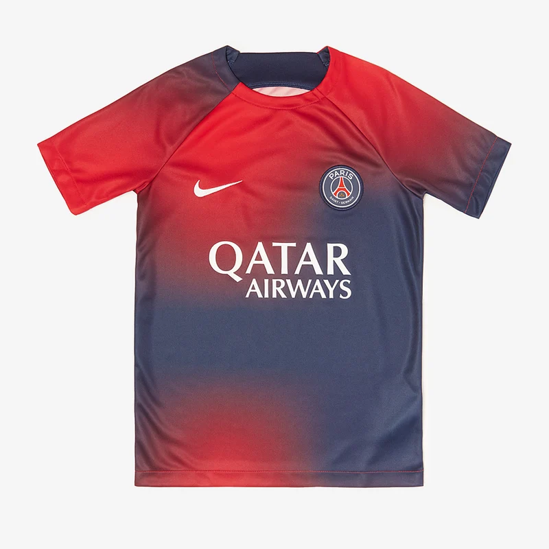 Maillot Domicile Nike Paris Saint-Germain 23/24 Dri-Fit Academy Pre-Match SS pour Enfant