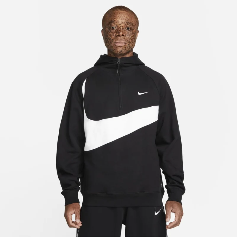 Sweat à Capuche Nike Sportswear Swoosh Polaire 1/2-Fermeture Éclair