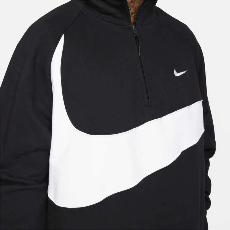 Sweat à Capuche Nike Sportswear Swoosh Polaire 1/2-Fermeture Éclair