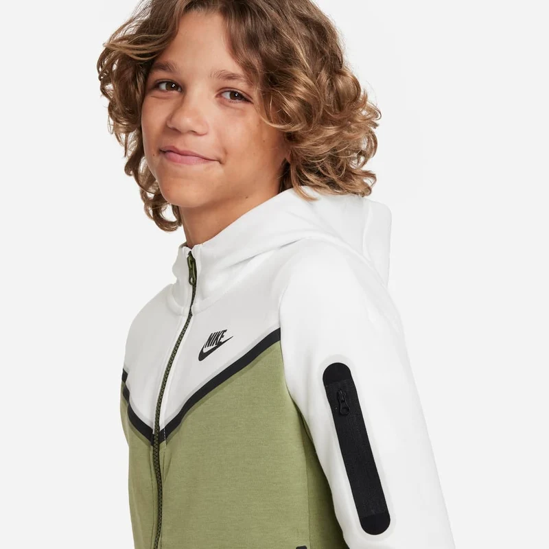 Sweat à Capuche (8-15 Ans) Nike Sportswear Tech Polaire Enfant plus Agé Entièrement zippé