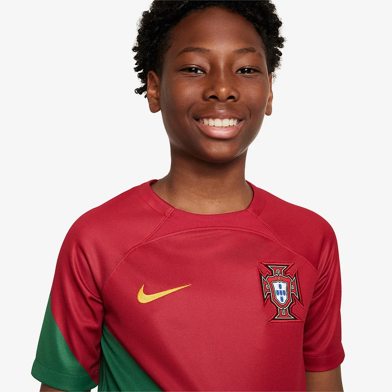 Maillot Domicile Nike Portugal Enfant 22/23 Dri-Fit SS