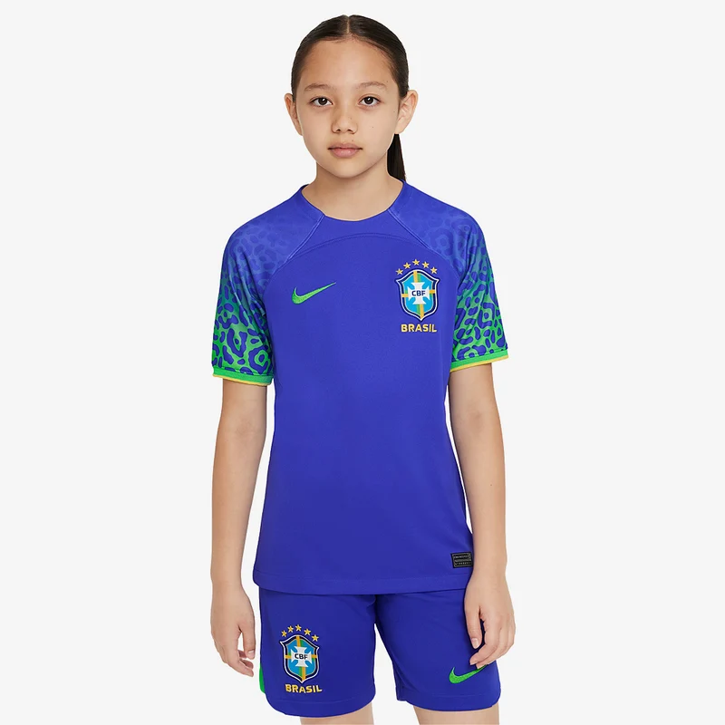 Maillot Extérieur Nike Brésil 22/23 Enfant Dri-Fit SS