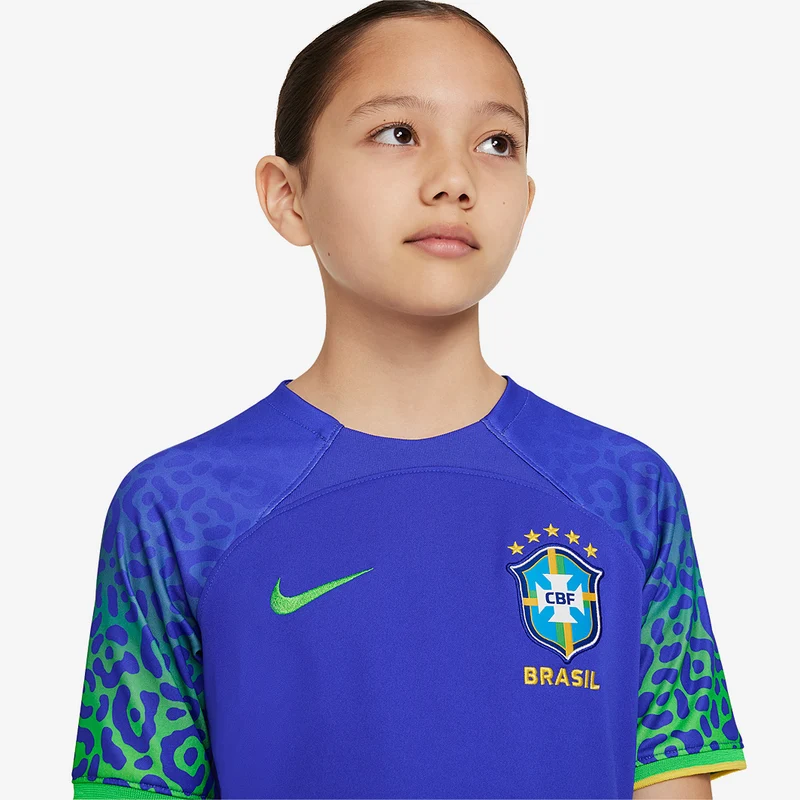 Maillot Extérieur Nike Brésil 22/23 Enfant Dri-Fit SS