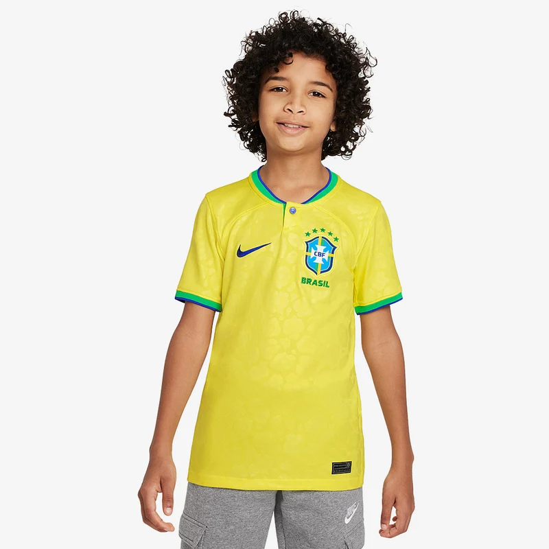Maillot Domicile Nike Brésil 22/23 Enfant Dri-Fit Stadium SS