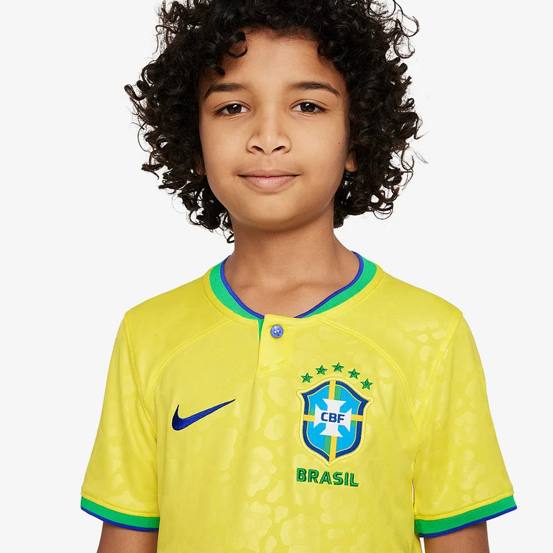 Maillot Domicile Nike Brésil 22/23 Enfant Dri-Fit Stadium SS
