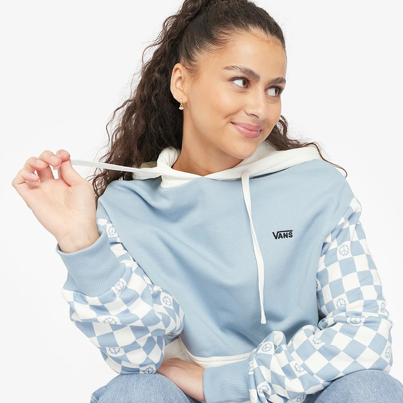 Vans Womens Peace Checkerboard Blocked Hoodie