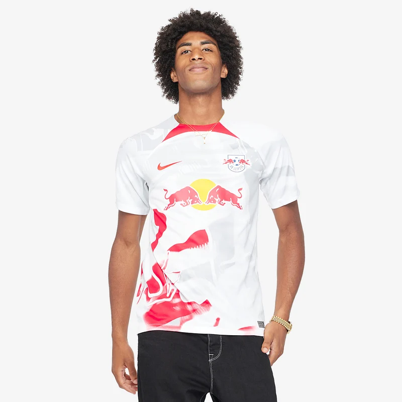 Maillot Manches Courtes Nike RB Leipzig 22/23 Domicile Stadium Blanc/Rouge Global/Rouge Global