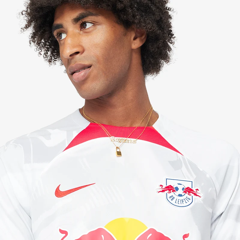 Maillot Manches Courtes Nike RB Leipzig 22/23 Domicile Stadium Blanc/Rouge Global/Rouge Global