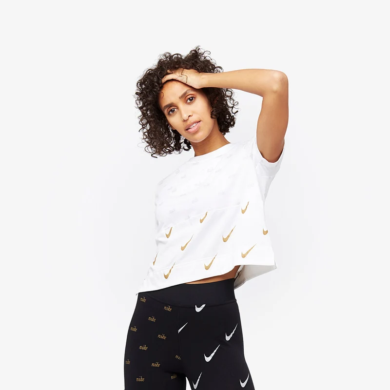 Haut métallisé à manches courtes Nike Sportswear pour Femme