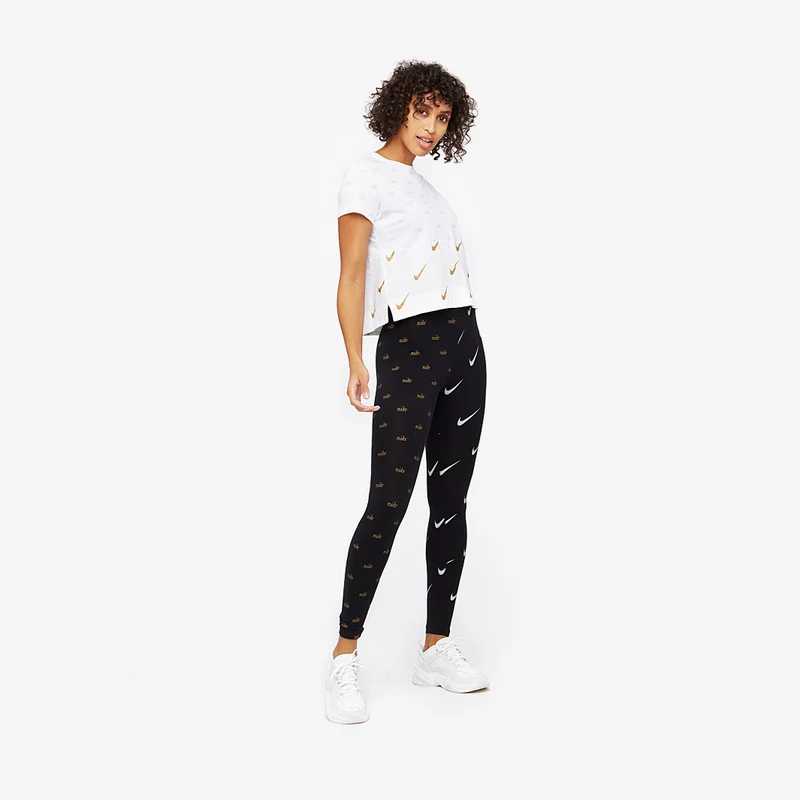 Haut métallisé à manches courtes Nike Sportswear pour Femme