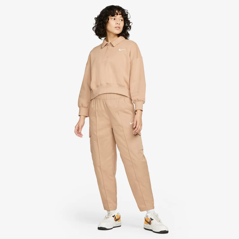 Nike Sportswear Womens Phoenix Fleece Cropped Polo