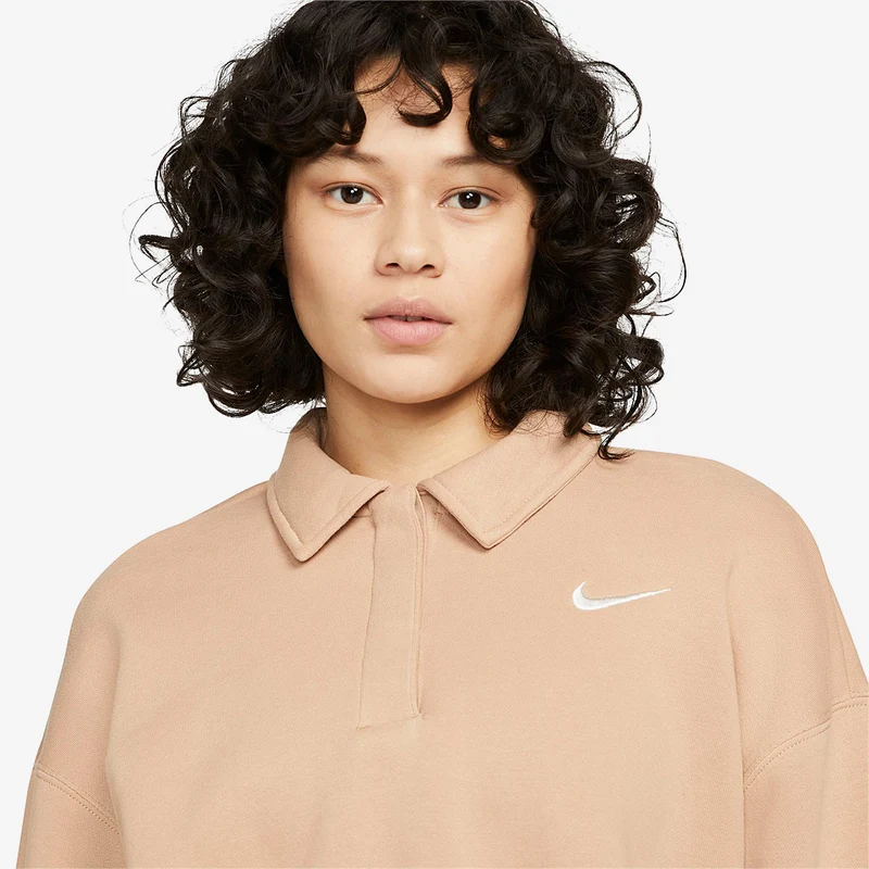 Nike Sportswear Womens Phoenix Fleece Cropped Polo