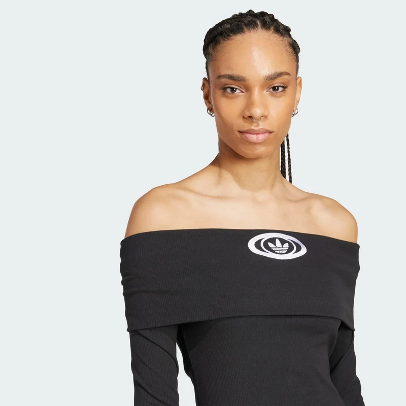adidas Originals Womens Off Shoulder Top