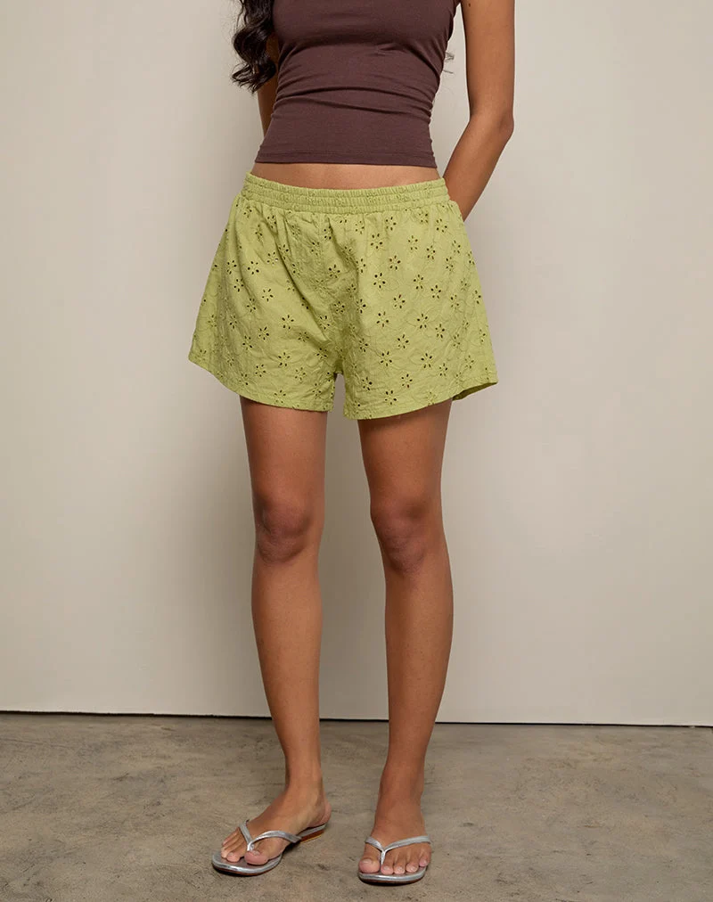 Short Verie en Little Daisy Broderie Lime