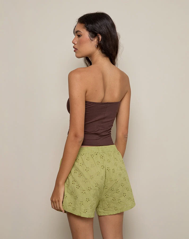 Short Verie en Little Daisy Broderie Lime