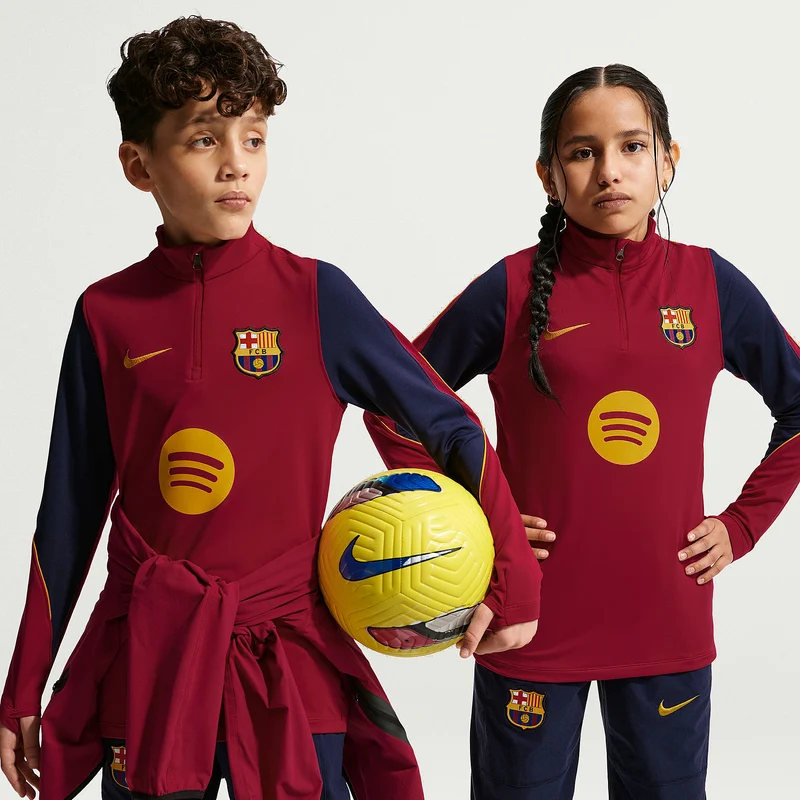 Haut Drill Nike FC Barcelone 26/27 Dri-FIT Strike pour Enfant