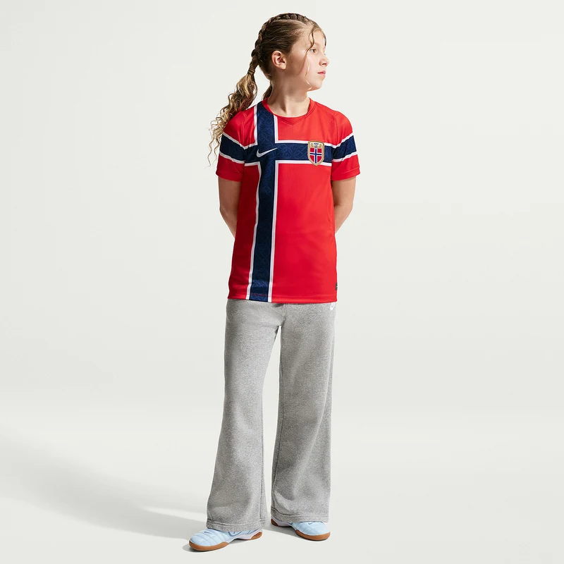 Maillot Domicile Nike Norvège 2026 Dri-FIT Stadium pour Enfant