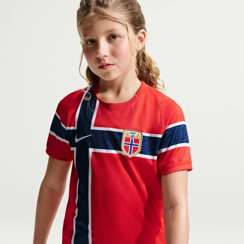 Maillot Domicile Nike Norvège 2026 Dri-FIT Stadium pour Enfant