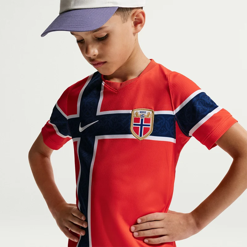Maillot Domicile Nike Norvège 2026 Dri-FIT Stadium pour Enfant