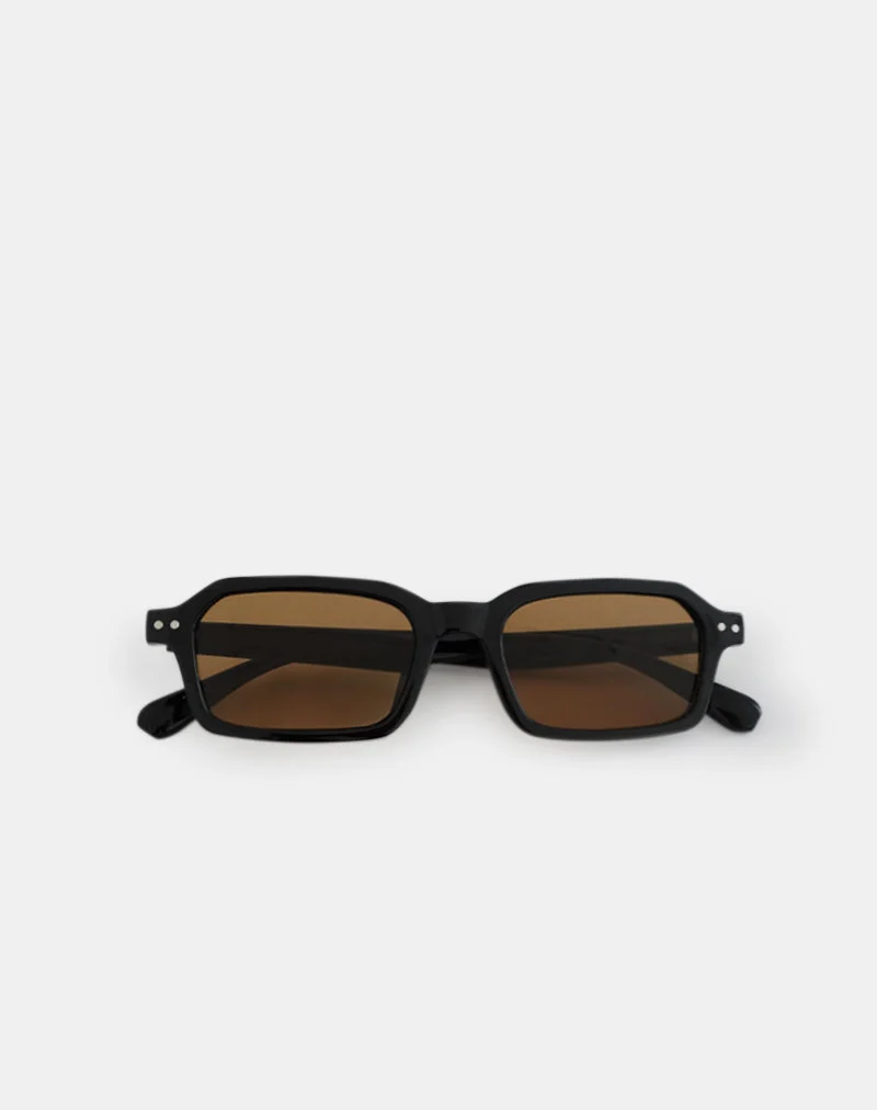 Lunettes de soleil Sorello en noir avec verres orange